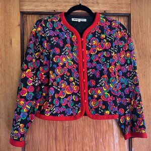 Yves Saint Laurent Kaleidoscope Print Quilted Jacket
